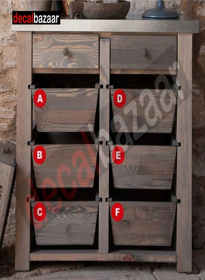 Decalbazaar A to Z Alphabet Round Letter Labels (Set 2), Vinyl Glossy Finish, 2 Inch, Red, Indoor Outdoor Use - Image 4